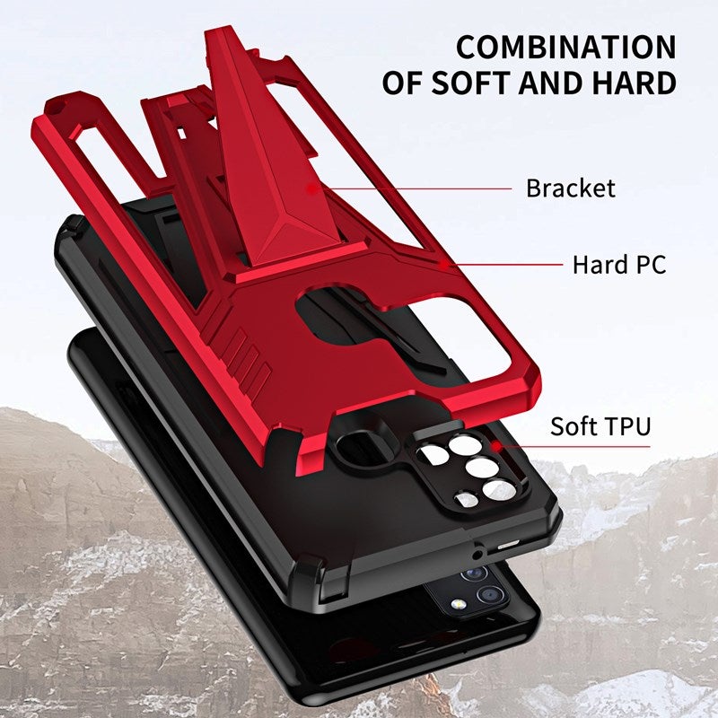 New Extraordinary Armor Bracket Magnetic Phone Case For Samsung A21 (US)