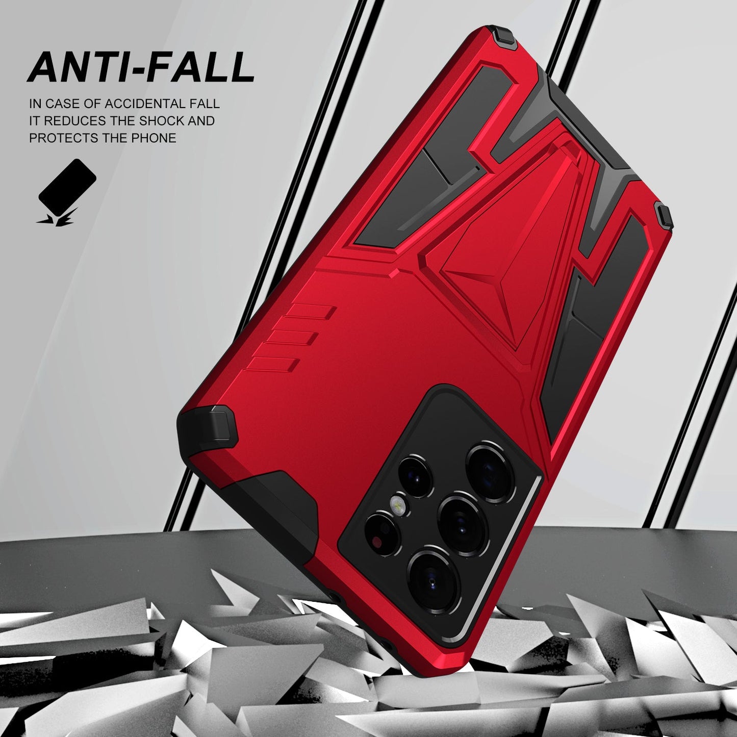 Nouvelle coque de téléphone magnétique avec support en armure extraordinaire pour Samsung S21 Ultra 5G