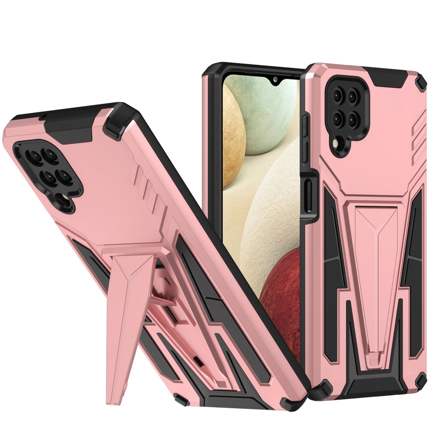 Nouvelle Coque de Téléphone Magnétique Renforcée avec Support pour Samsung A12