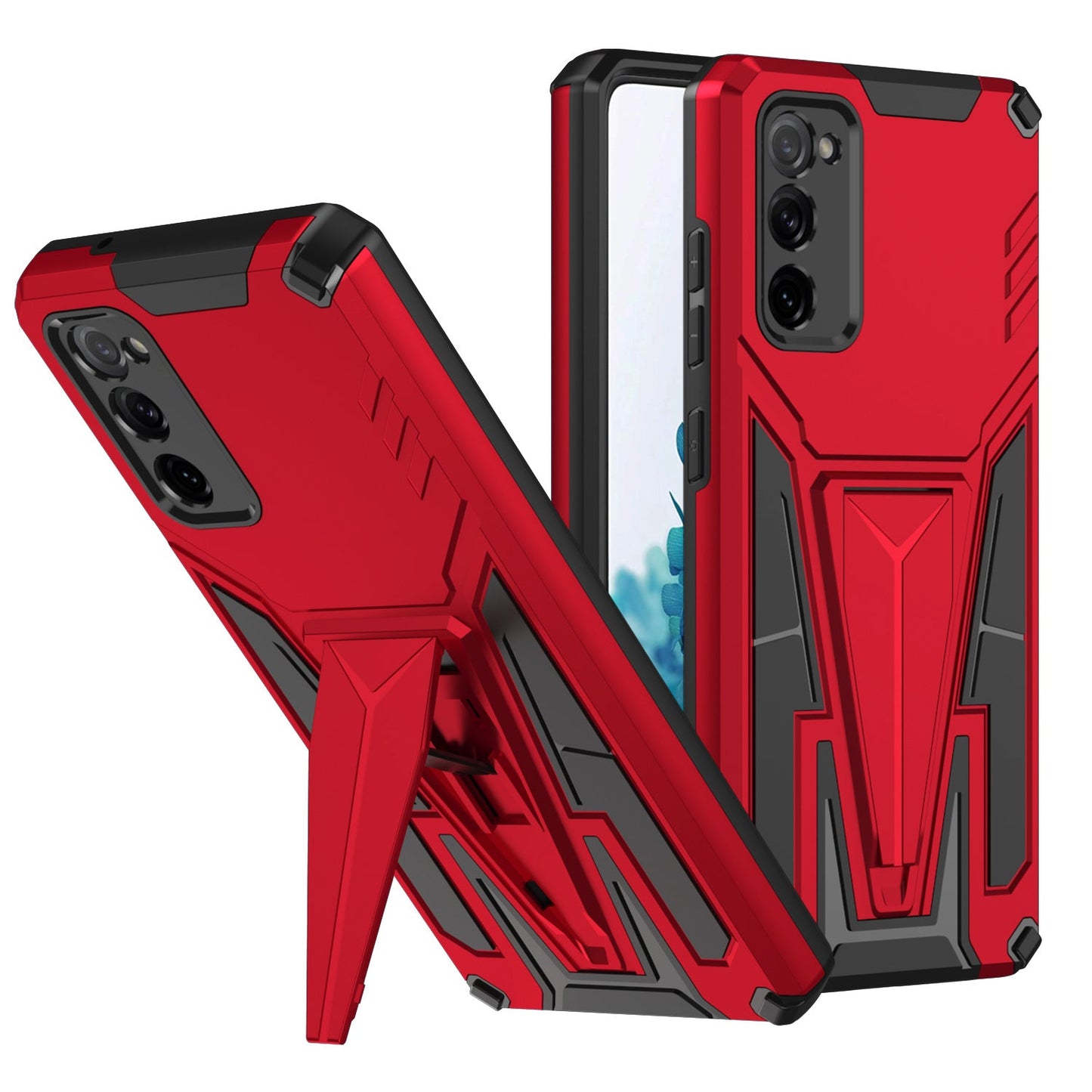Nouvelle coque de téléphone magnétique avec support d'armure extraordinaire pour Samsung S20FE 4G/5G