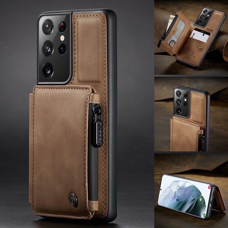 Nouvel étui portefeuille multifonction de luxe pour téléphone Samsung S21 Series