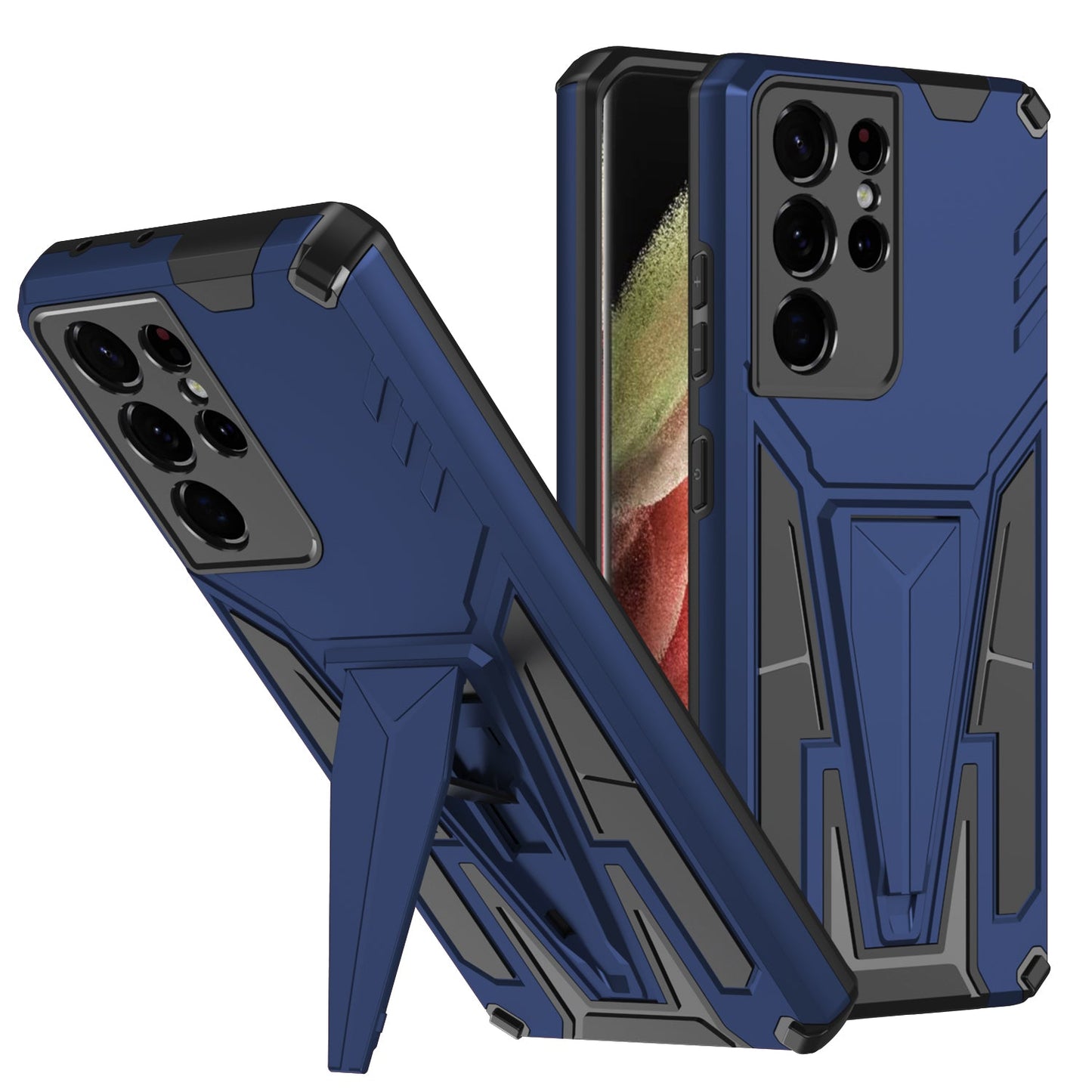 Nouvelle coque de téléphone magnétique avec support en armure extraordinaire pour Samsung S21 Ultra 5G