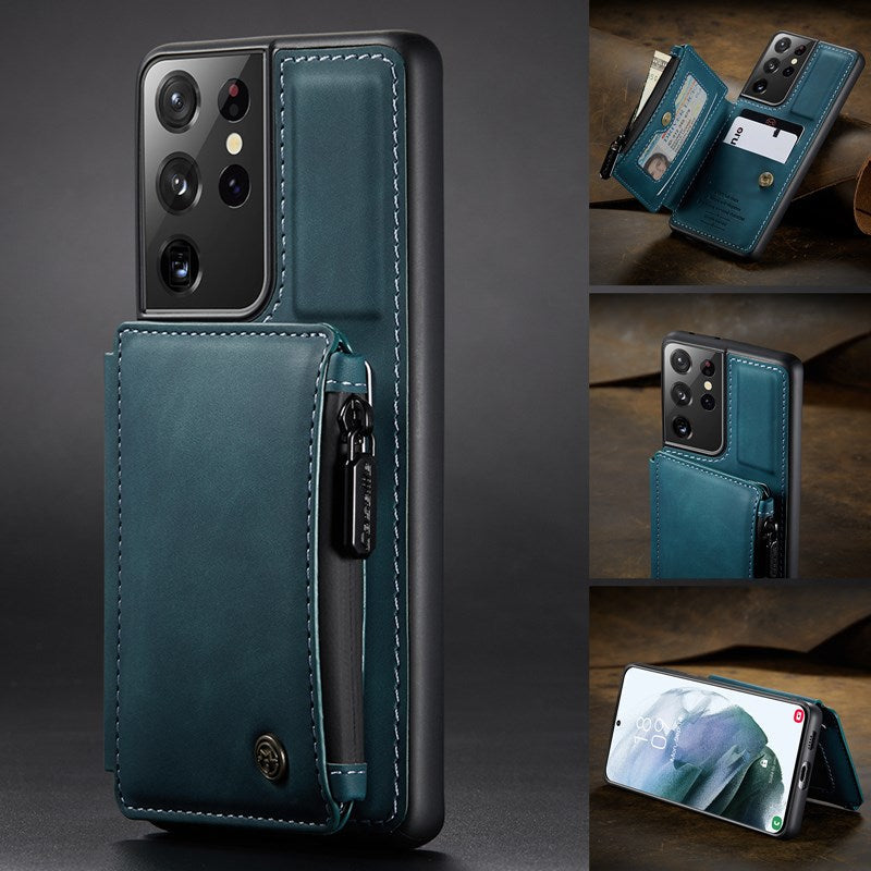 Nouvel étui portefeuille multifonction de luxe pour téléphone Samsung S21 Series