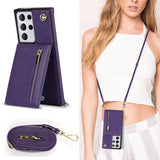 New Crossbody Zipper Wallet Phone Case For Samsung
