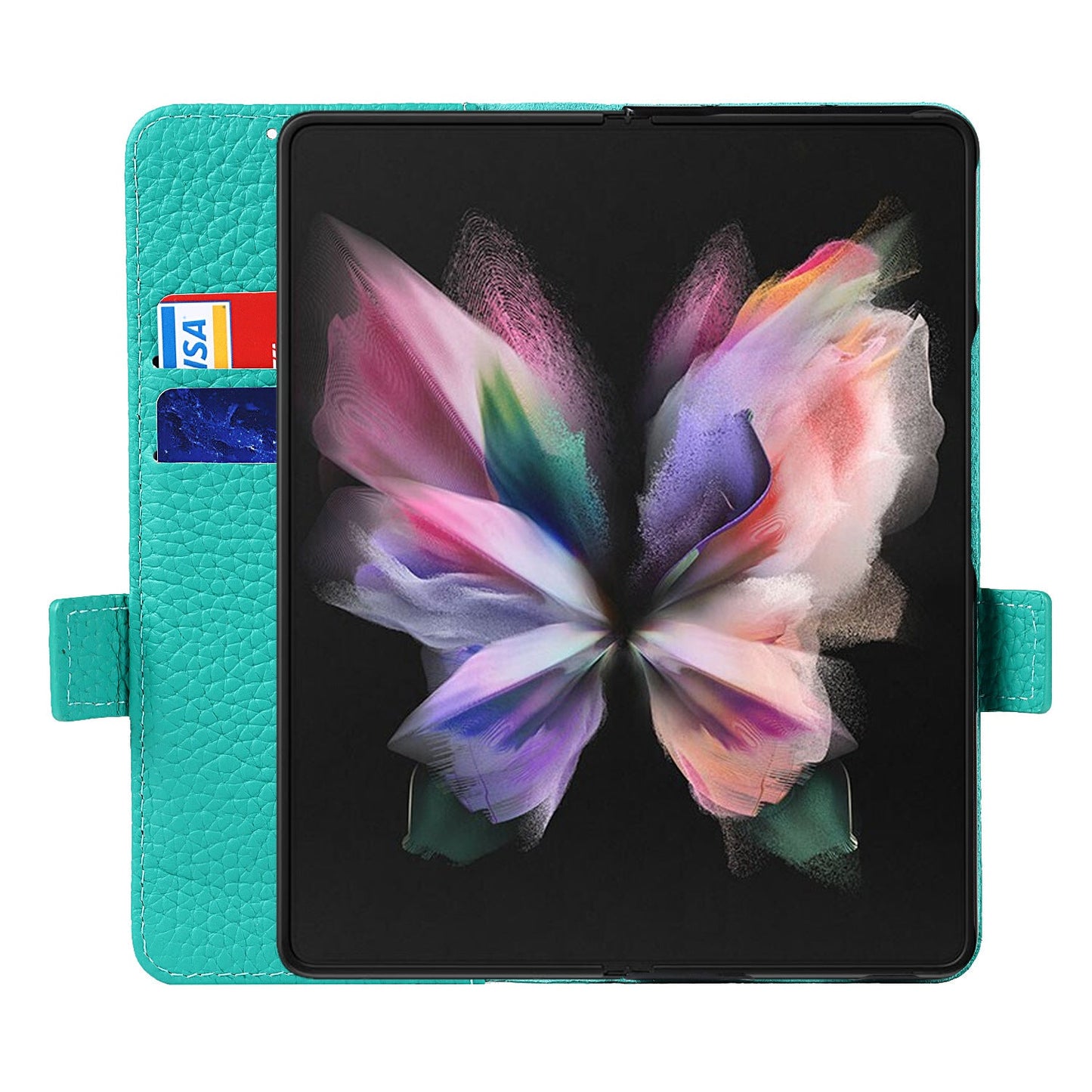 Coque de téléphone de haute qualité en litchi avec fente pour stylo anti-chute pour Samsung Galaxy Z Fold3 5G