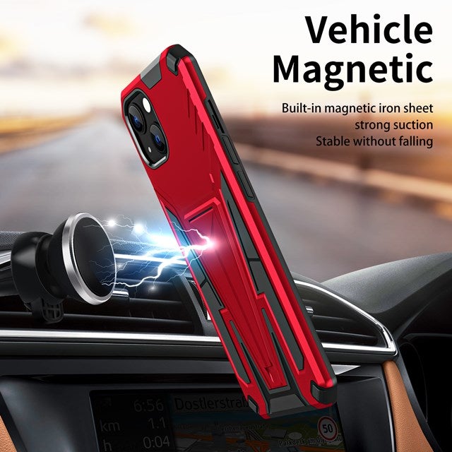 Nouvelle coque de téléphone magnétique pour iPhone 13 avec support d'armure extraordinaire