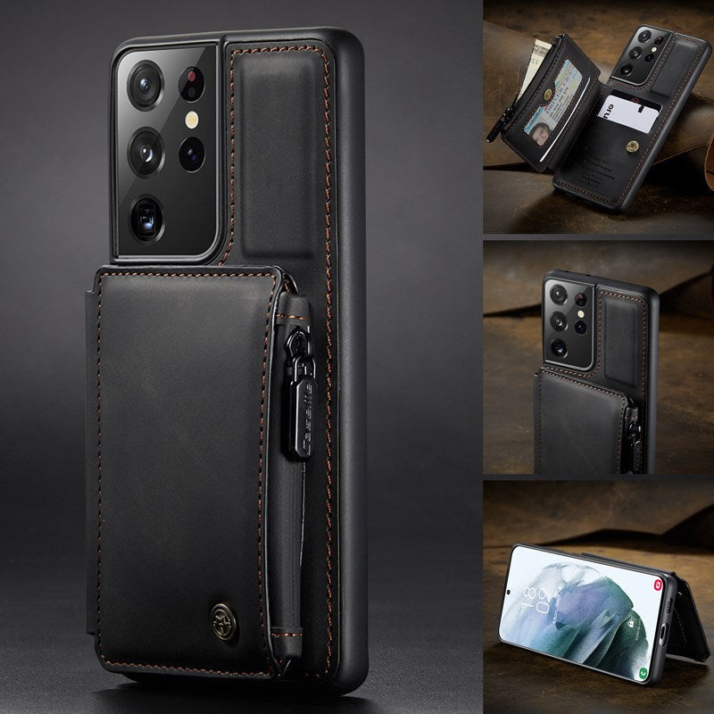 Nouvel étui portefeuille multifonction de luxe pour téléphone Samsung S21 Series