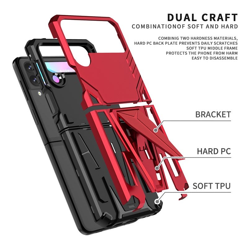 Nouvelle Coque de Téléphone Magnétique Renforcée pour Samsung Galaxy Z Flip3 5G