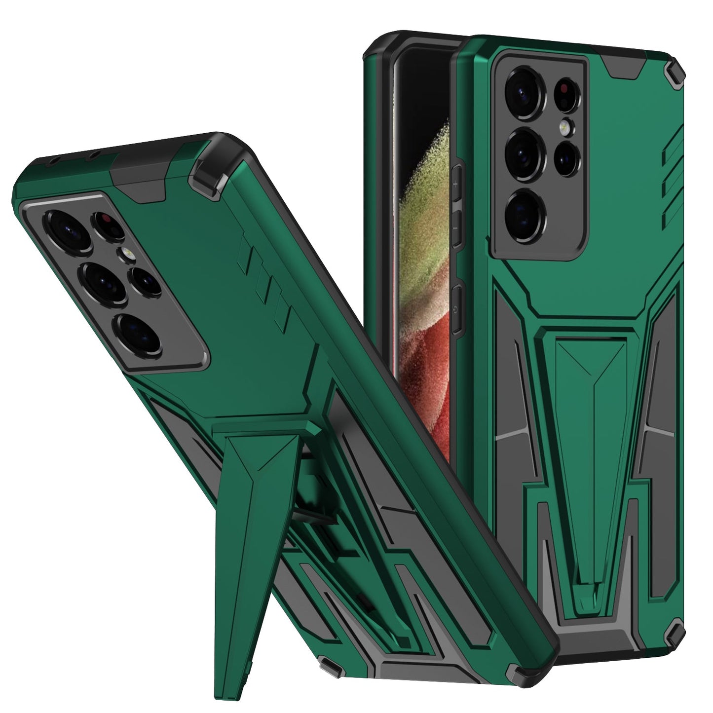 Nouvelle coque de téléphone magnétique avec support en armure extraordinaire pour Samsung S21 Ultra 5G