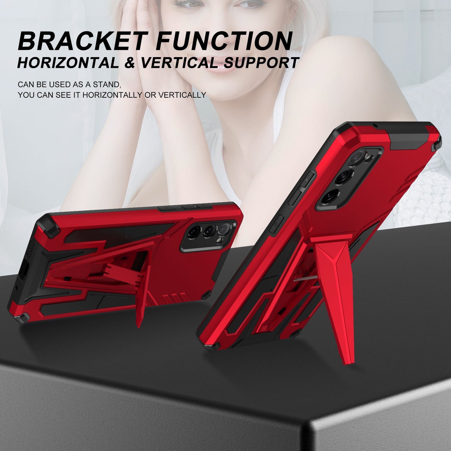 Nouvelle coque de téléphone magnétique avec support d'armure extraordinaire pour Samsung S20FE 4G/5G