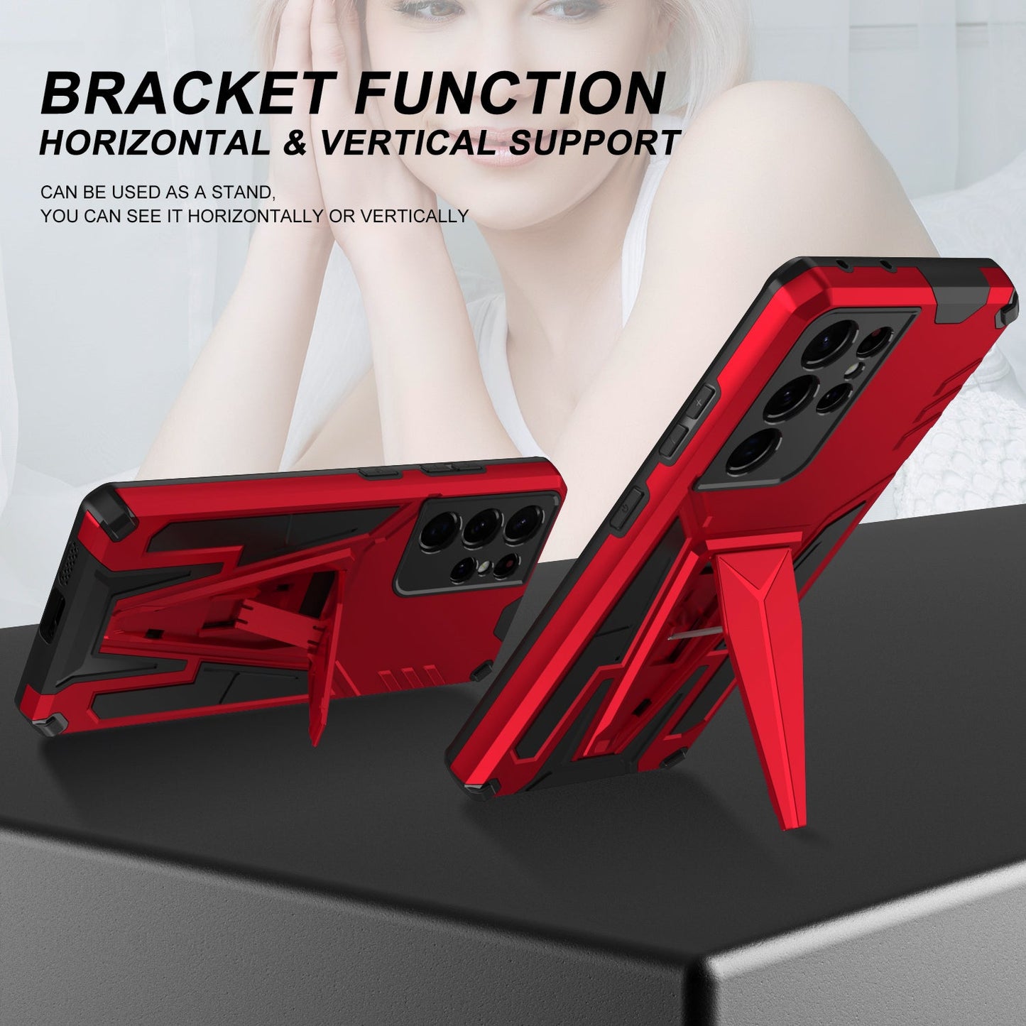 Nouvelle coque de téléphone magnétique avec support en armure extraordinaire pour Samsung S21 Ultra 5G