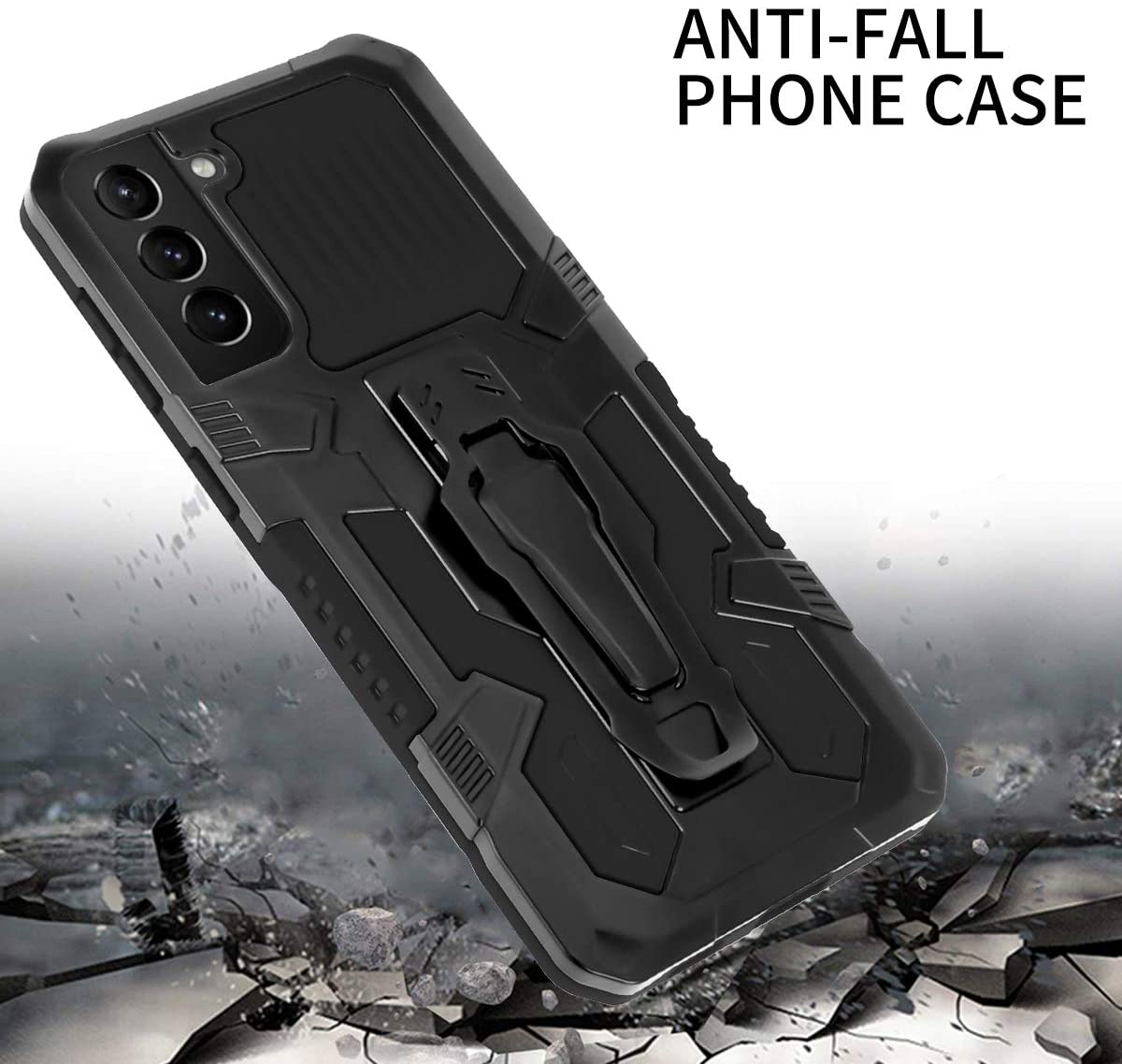 Étui multifonctionnel Phone Warrior avec clip ceinture pour Samsung S21FE