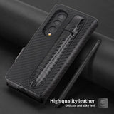 New 2-in-1 Leather Wallet Pen Slot Phone Case For Samsung Galaxy Z Fold3 5G