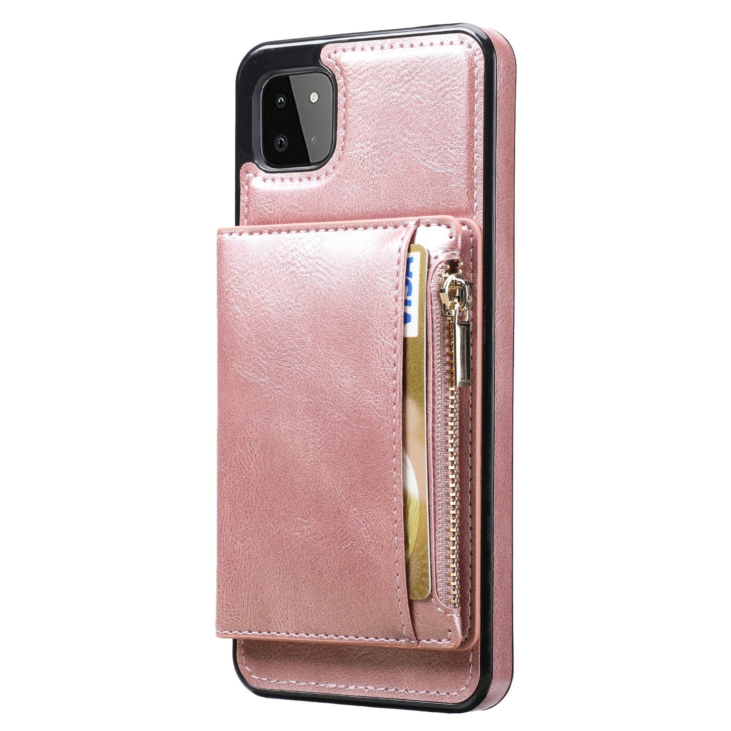 New Upgrade Multifunctional Wallet Zipper Phone Case  For Samsung A22 5G