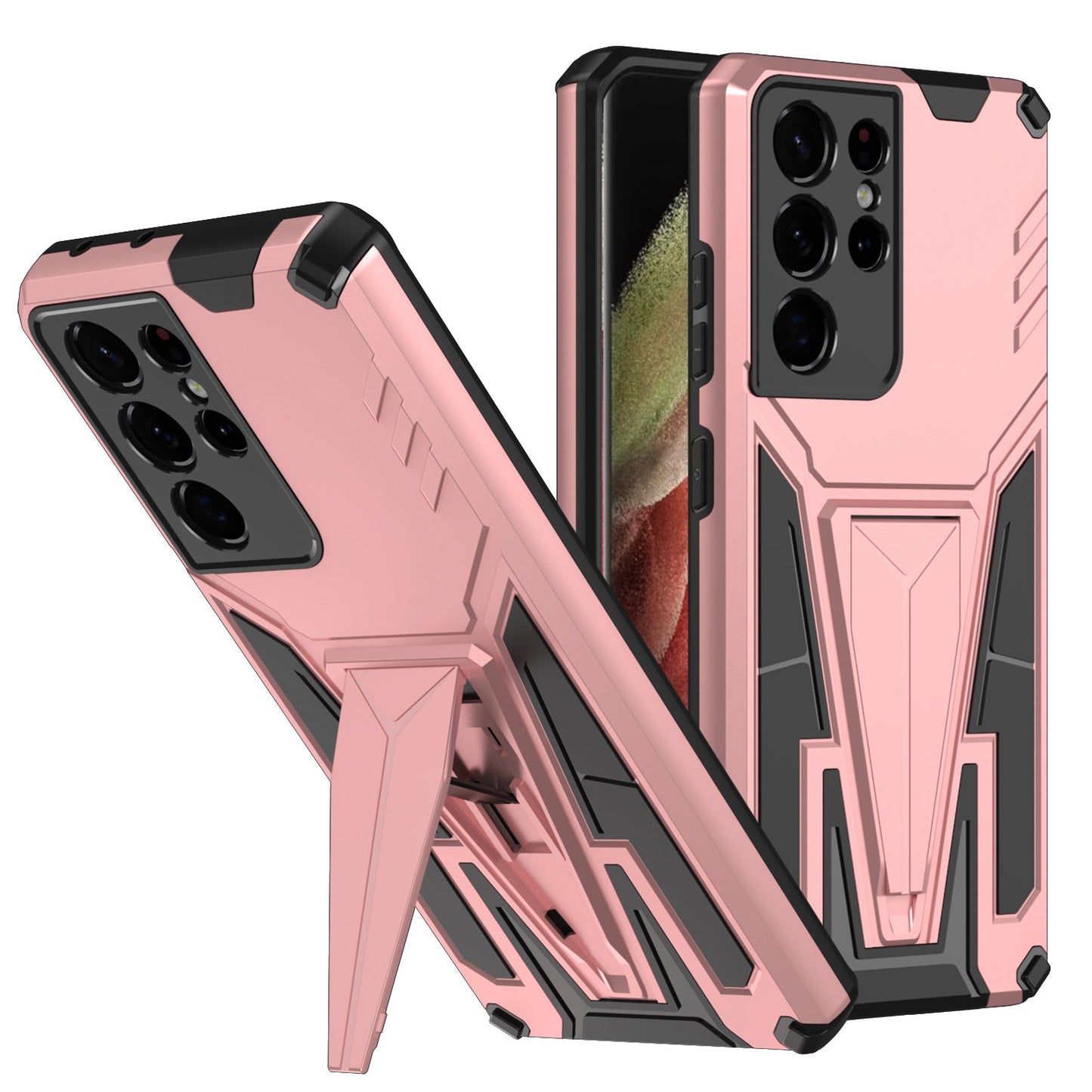 Nouvelle coque de téléphone magnétique avec support en armure extraordinaire pour Samsung S21 Ultra 5G