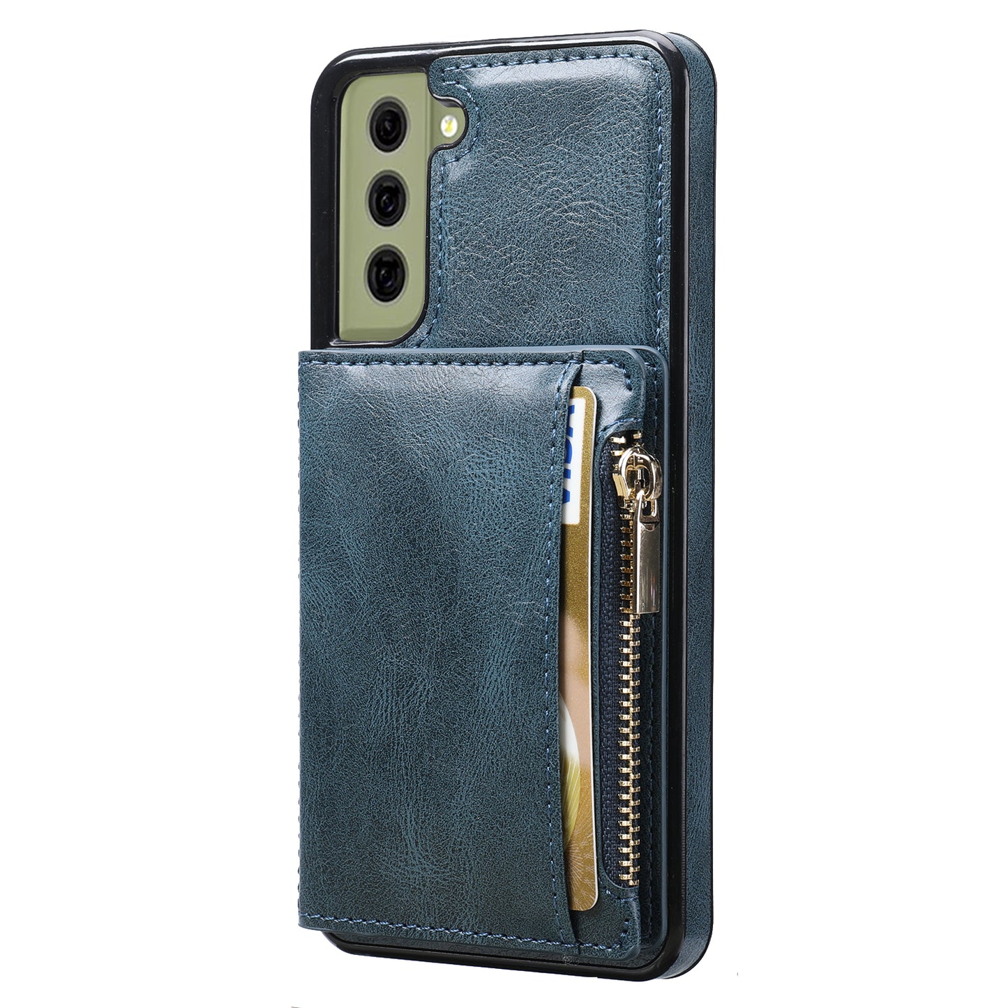 New Upgrade Multifunctional Wallet Zipper Phone Case  For Samsung S21FE