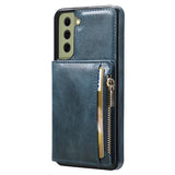 New Upgrade Multifunctional Wallet Zipper Phone Case  For Samsung S21FE