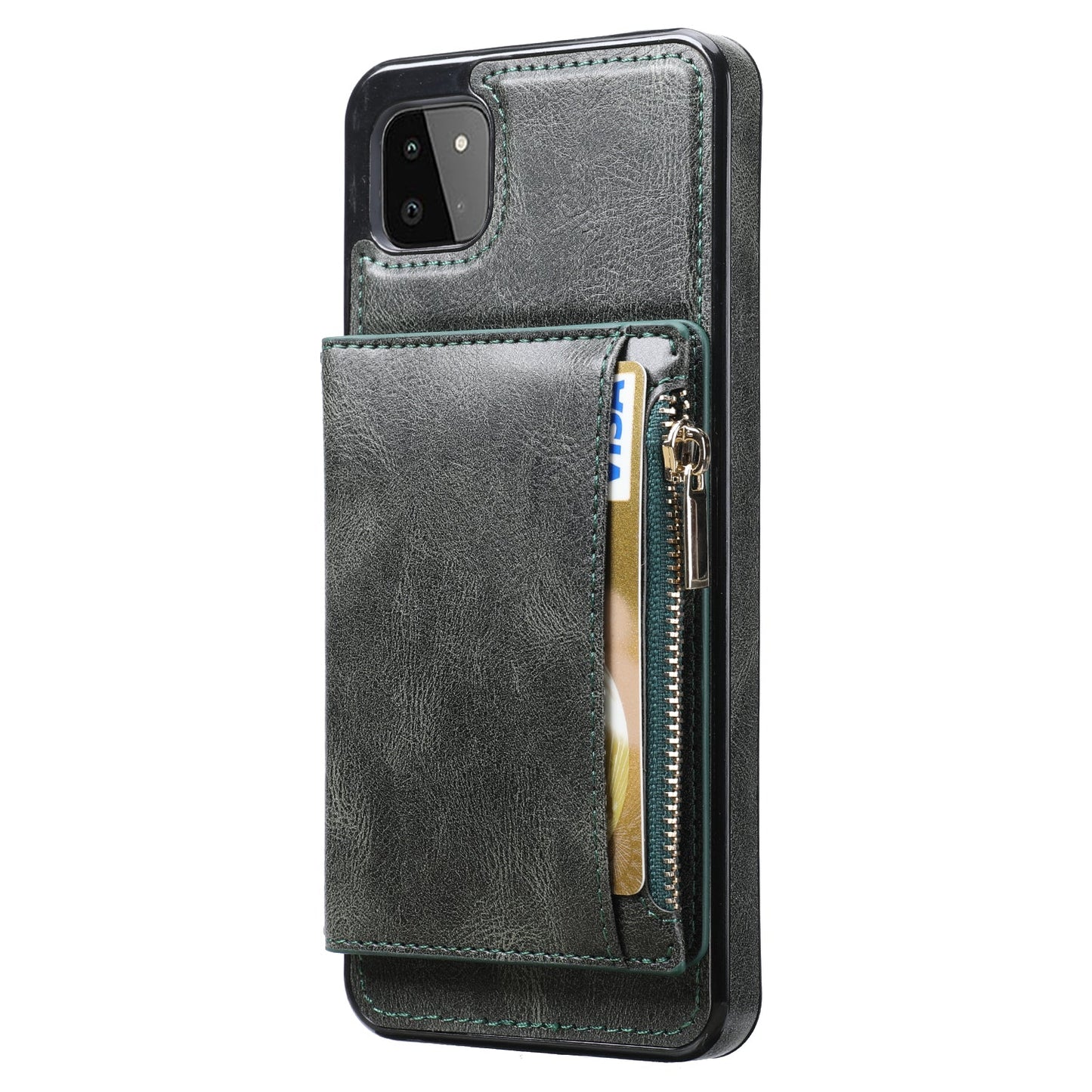 New Upgrade Multifunctional Wallet Zipper Phone Case  For Samsung A22 5G