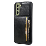New Upgrade Multifunctional Wallet Zipper Phone Case  For Samsung S21FE