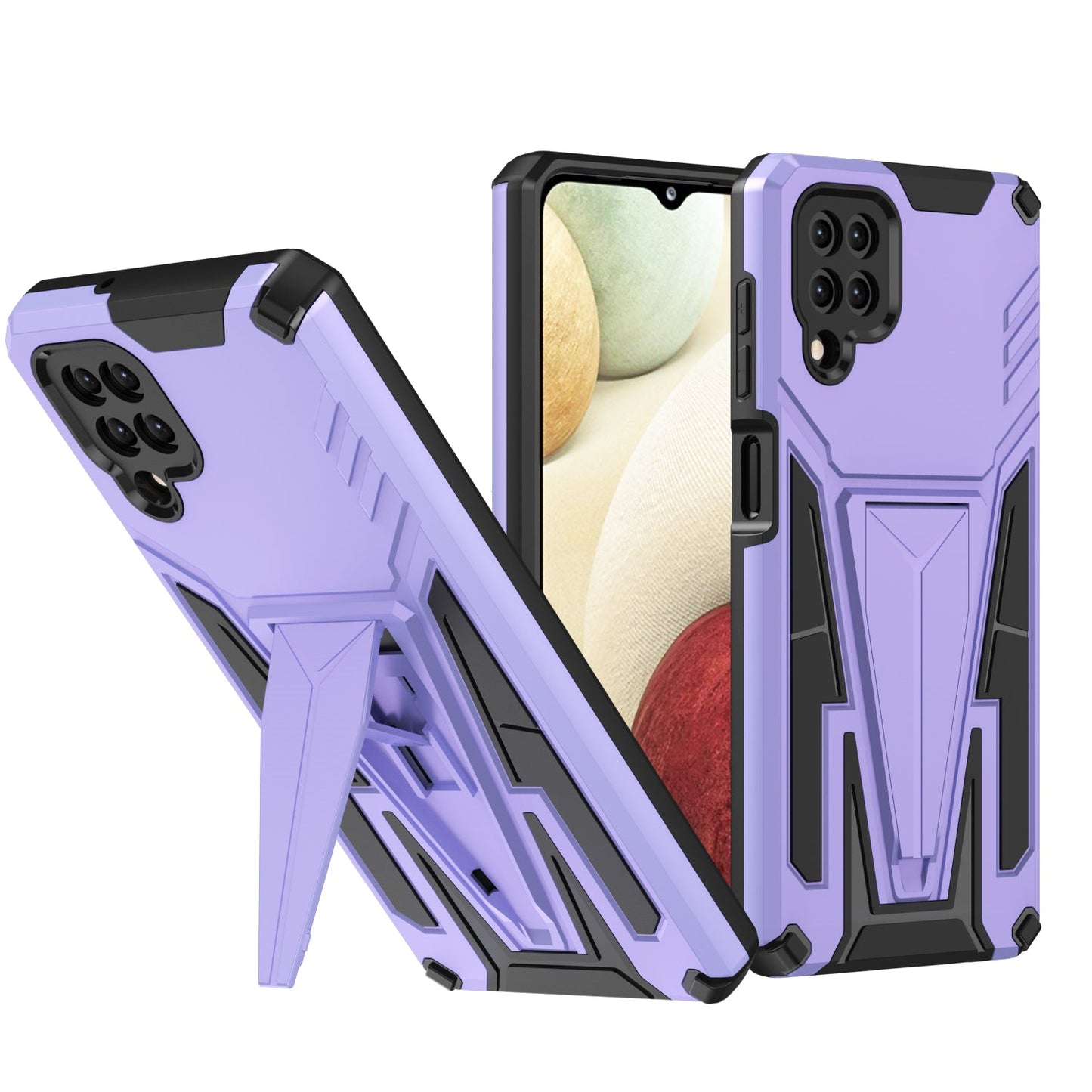 Nouvelle Coque de Téléphone Magnétique Renforcée avec Support pour Samsung A12