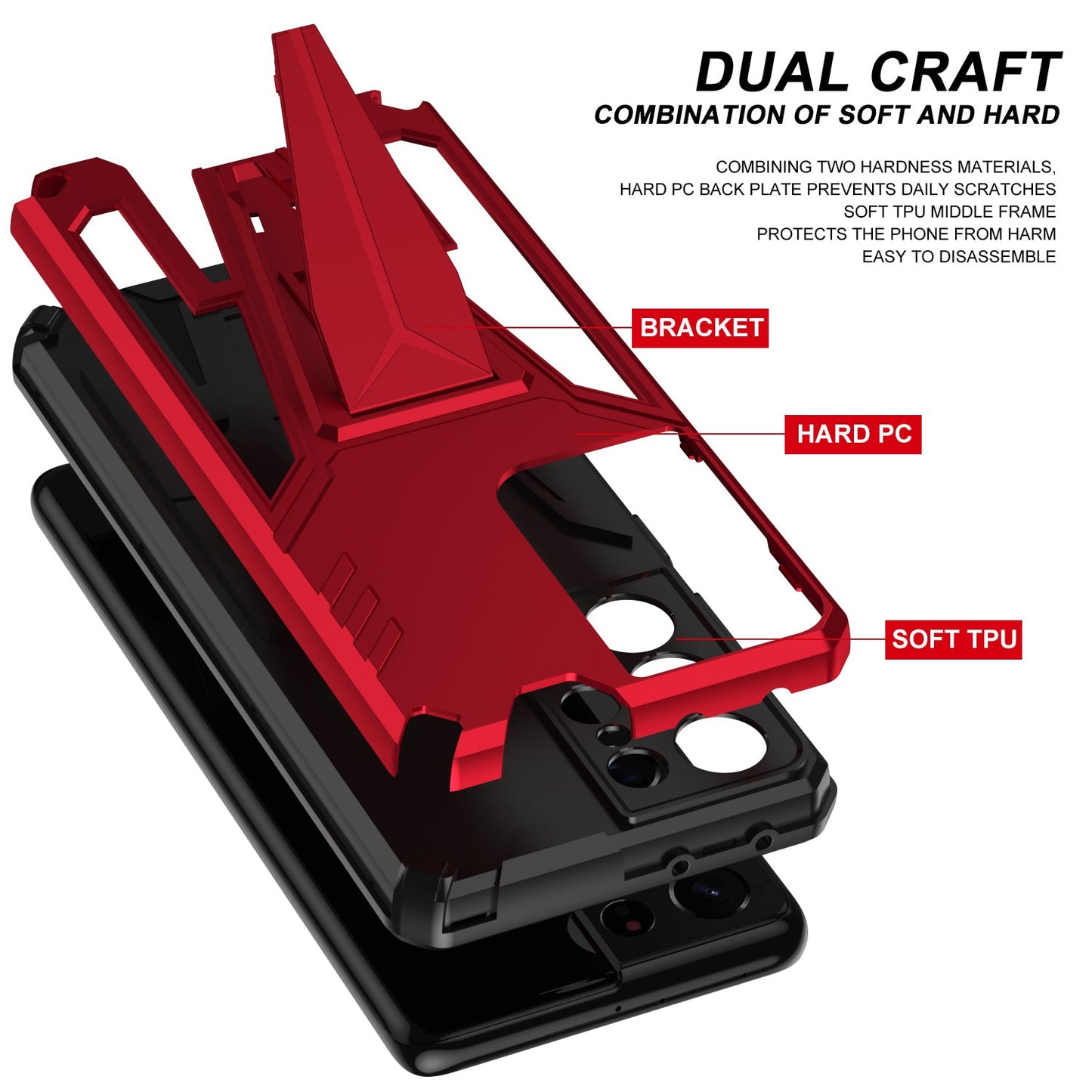 Nouvelle coque de téléphone magnétique avec support en armure extraordinaire pour Samsung S21 Ultra 5G