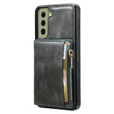 New Upgrade Multifunctional Wallet Zipper Phone Case  For Samsung S21FE