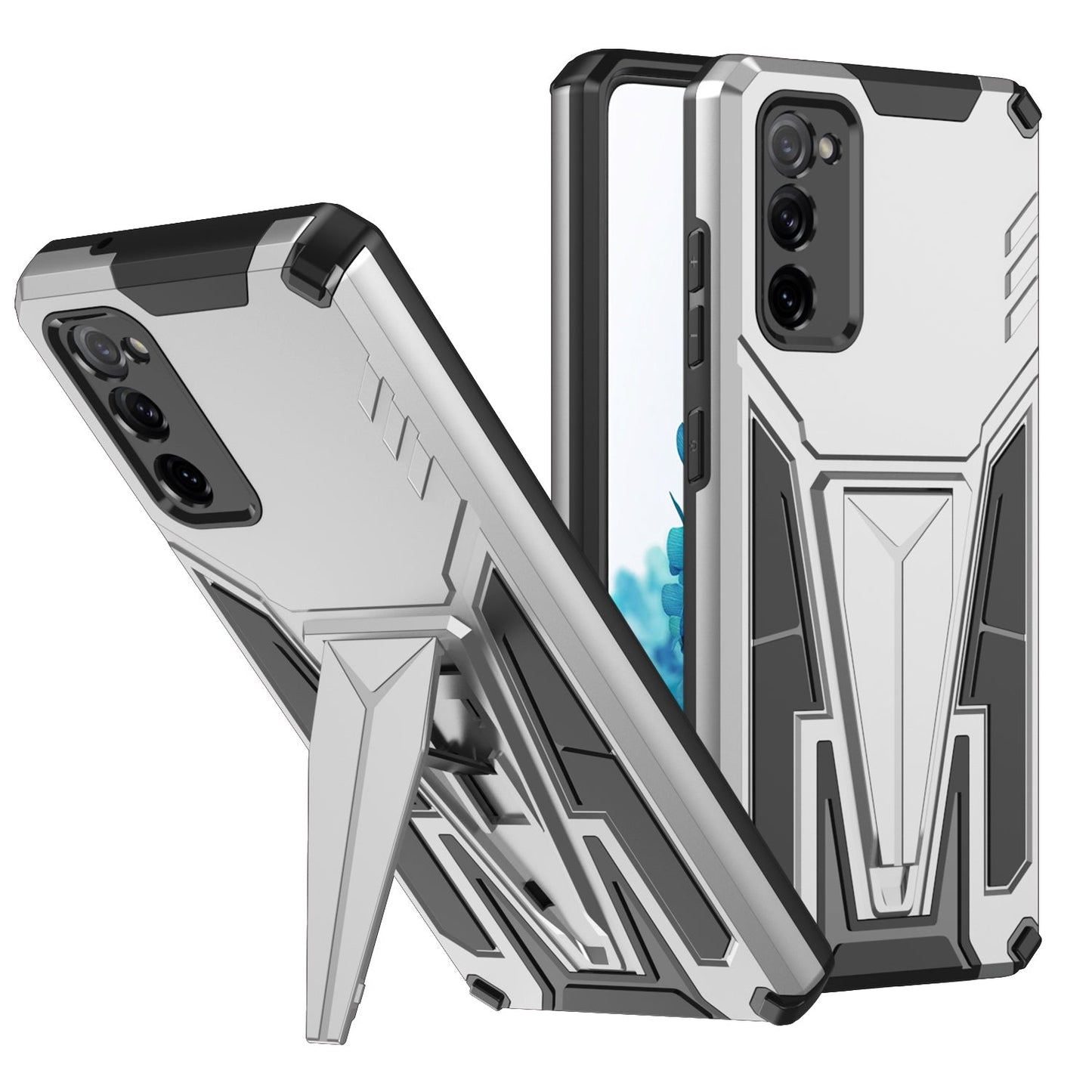 Nouvelle coque de téléphone magnétique avec support d'armure extraordinaire pour Samsung S20FE 4G/5G