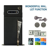 New Crossbody Zipper Wallet Phone Case For Samsung S10 Plus