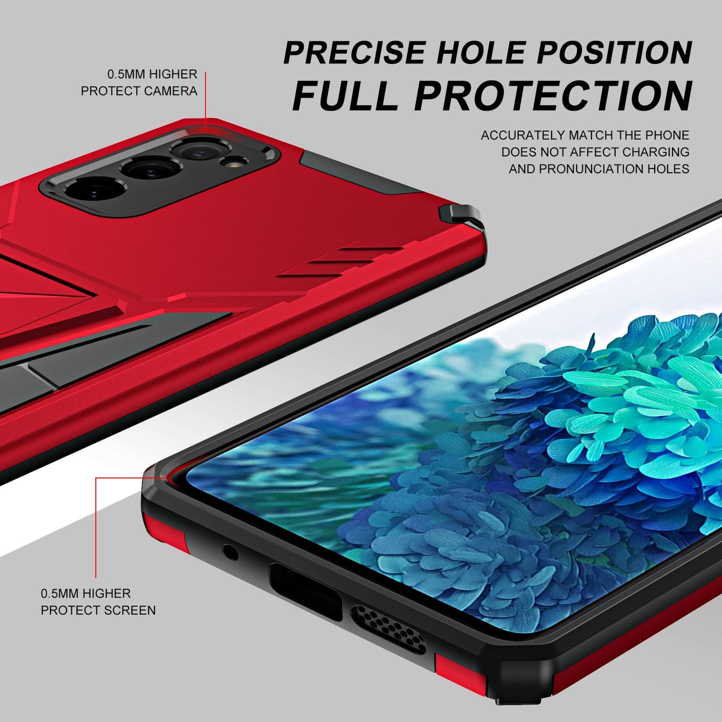 Nouvelle coque de téléphone magnétique avec support d'armure extraordinaire pour Samsung S20FE 4G/5G