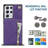 New Crossbody Zipper Wallet Phone Case For Samsung