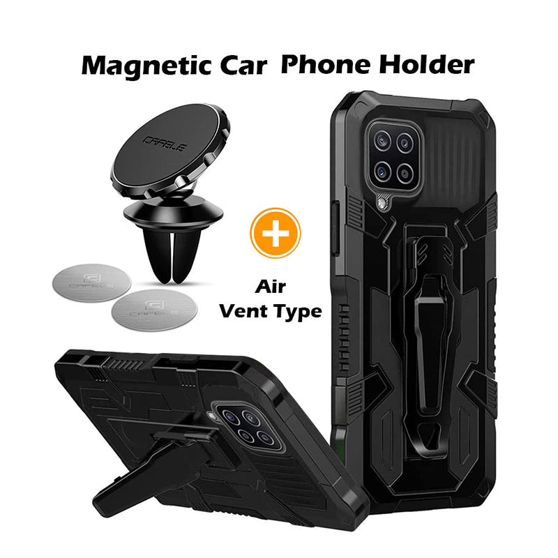 Phone Warrior Multi-function Bracket Belt Clip Case For Samsung A12