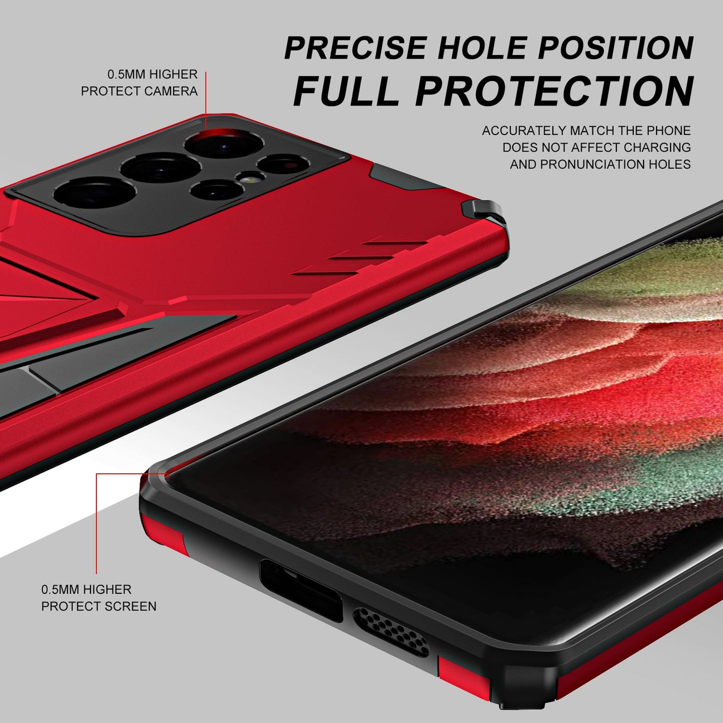Nouvelle coque de téléphone magnétique avec support en armure extraordinaire pour Samsung S21 Ultra 5G