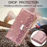 Glitter Sparkly Girly Bling Leather Flip Cover For Samsung Note20/Note20 5G