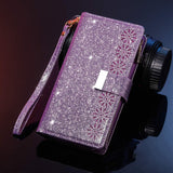 Glitter Sparkly Girly Bling Leather Flip Cover For Samsung Note20/Note20 5G