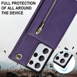 New Crossbody Zipper Wallet Phone Case For Samsung