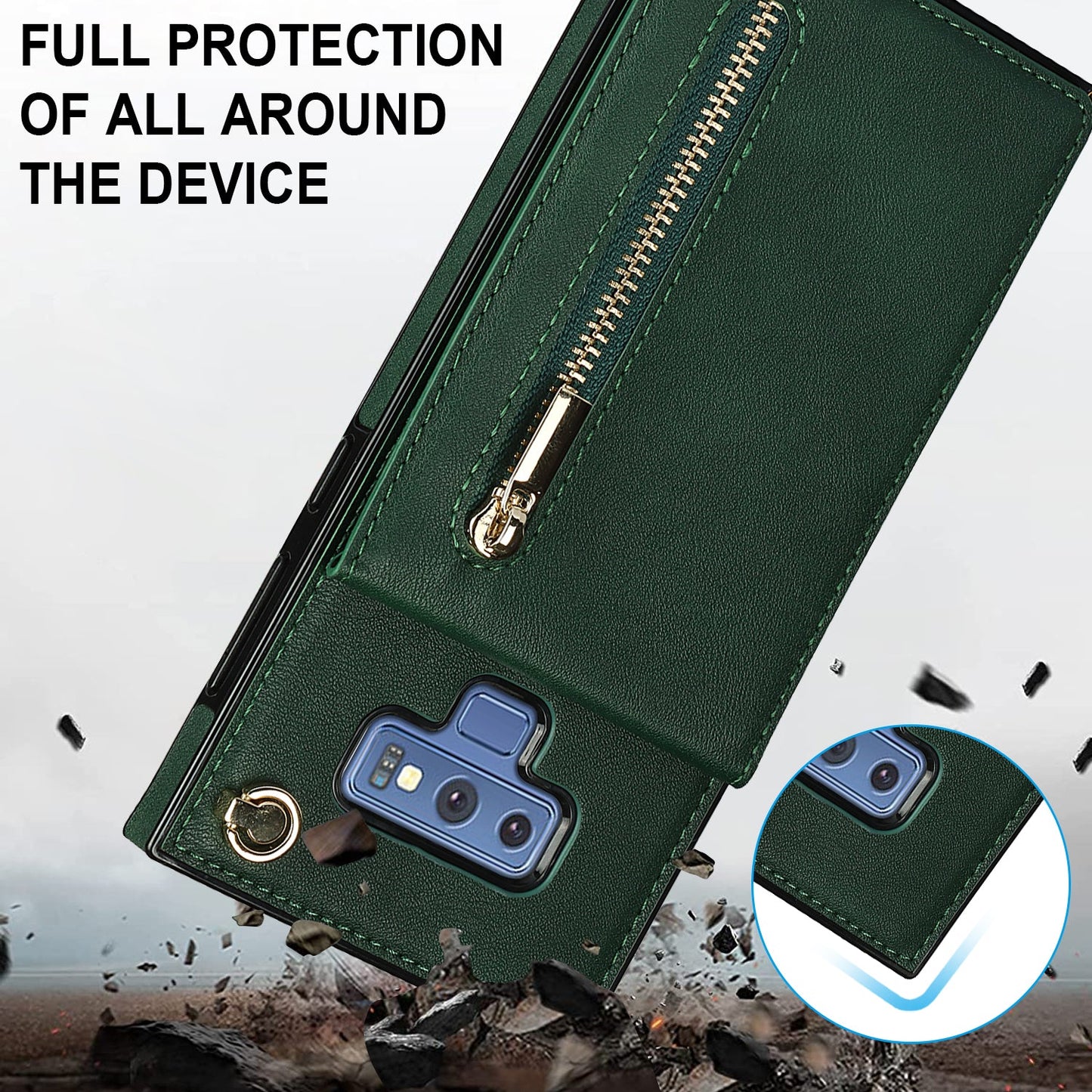 New Crossbody Zipper Wallet Phone Case For Samsung Note9