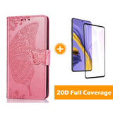 Luxury Embossed Butterfly Leather Wallet Flip Case For Samsung A51/A71