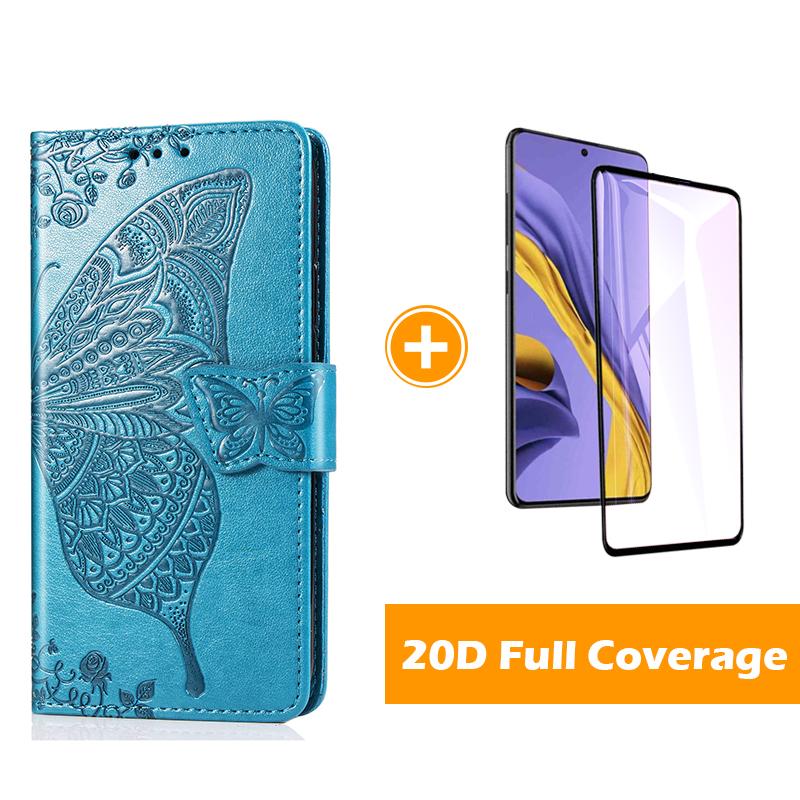 Luxury Embossed Butterfly Leather Wallet Flip Case For Samsung A51/A71