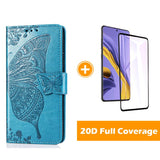 Luxury Embossed Butterfly Leather Wallet Flip Case For Samsung A51/A71