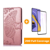 Luxury Embossed Butterfly Leather Wallet Flip Case For Samsung A51/A71