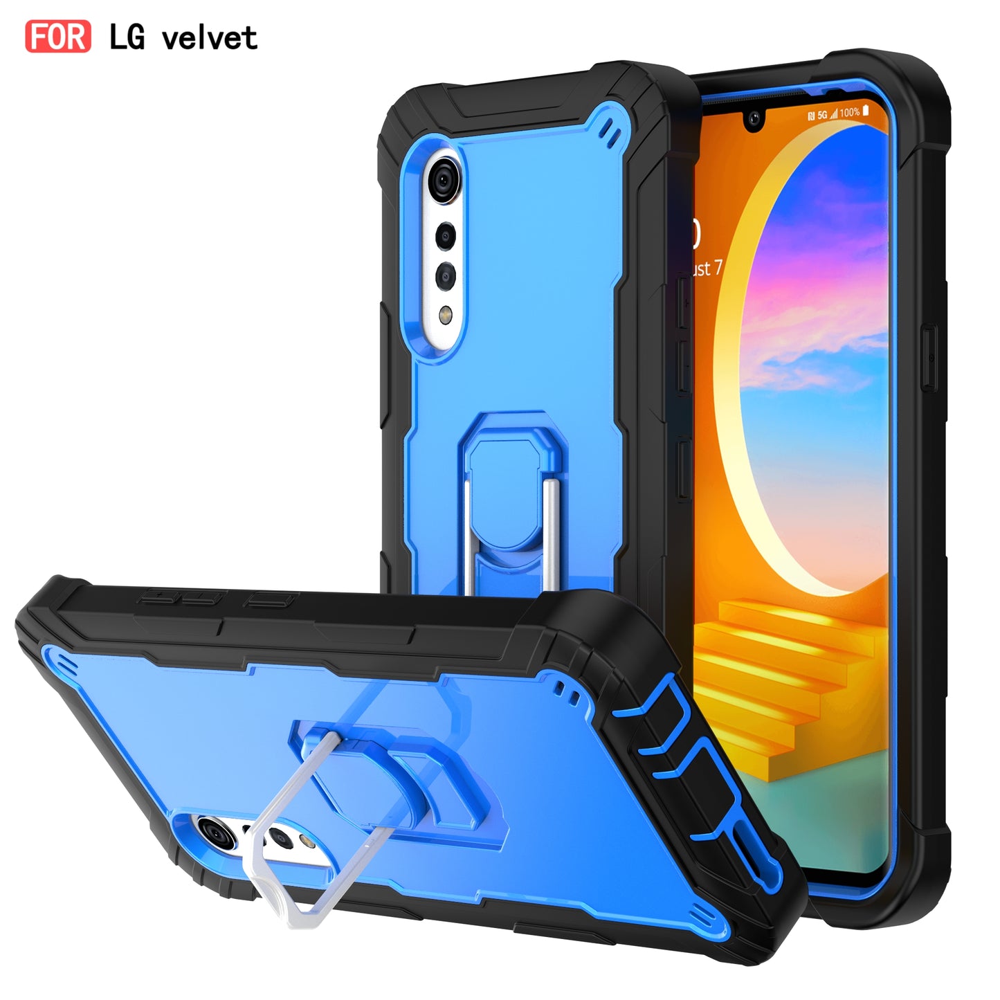 Étui antichoc avec support pour LG Velvet 5G