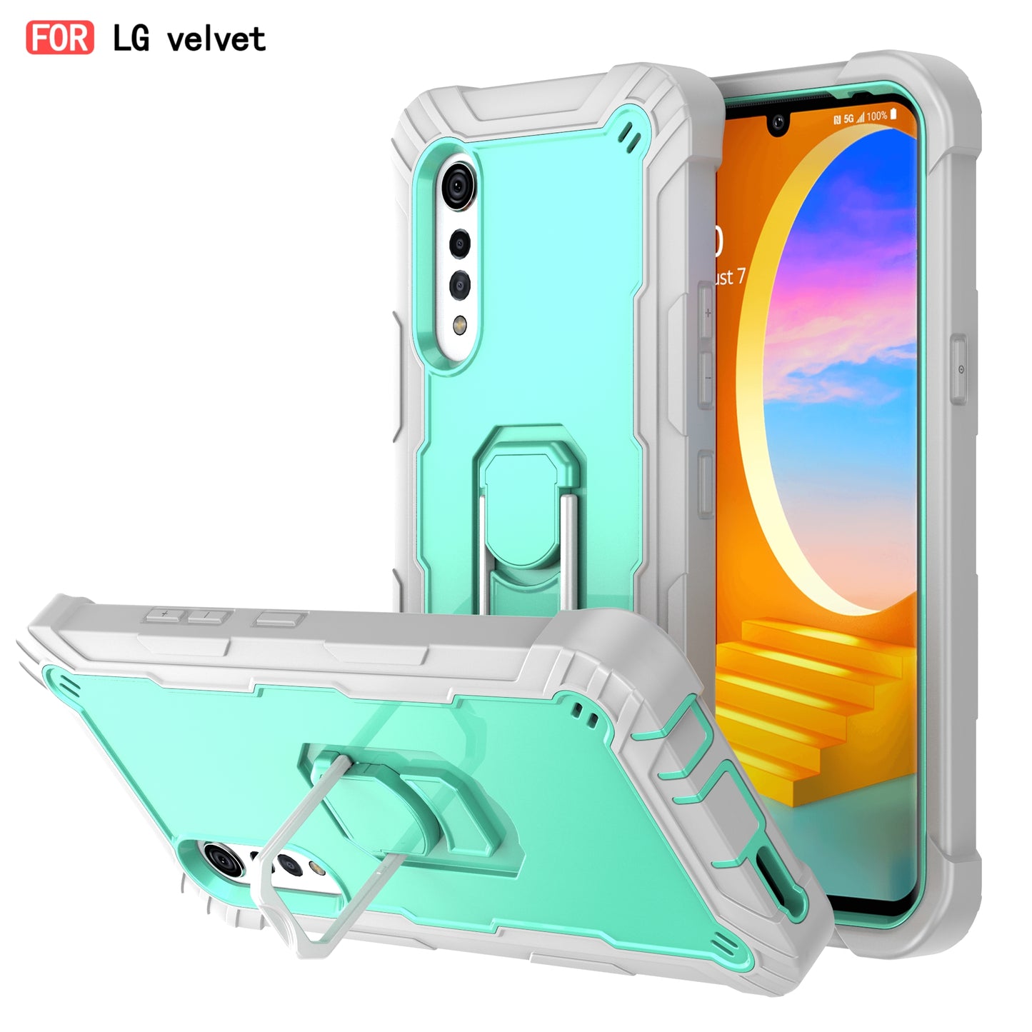 Étui antichoc avec support pour LG Velvet 5G