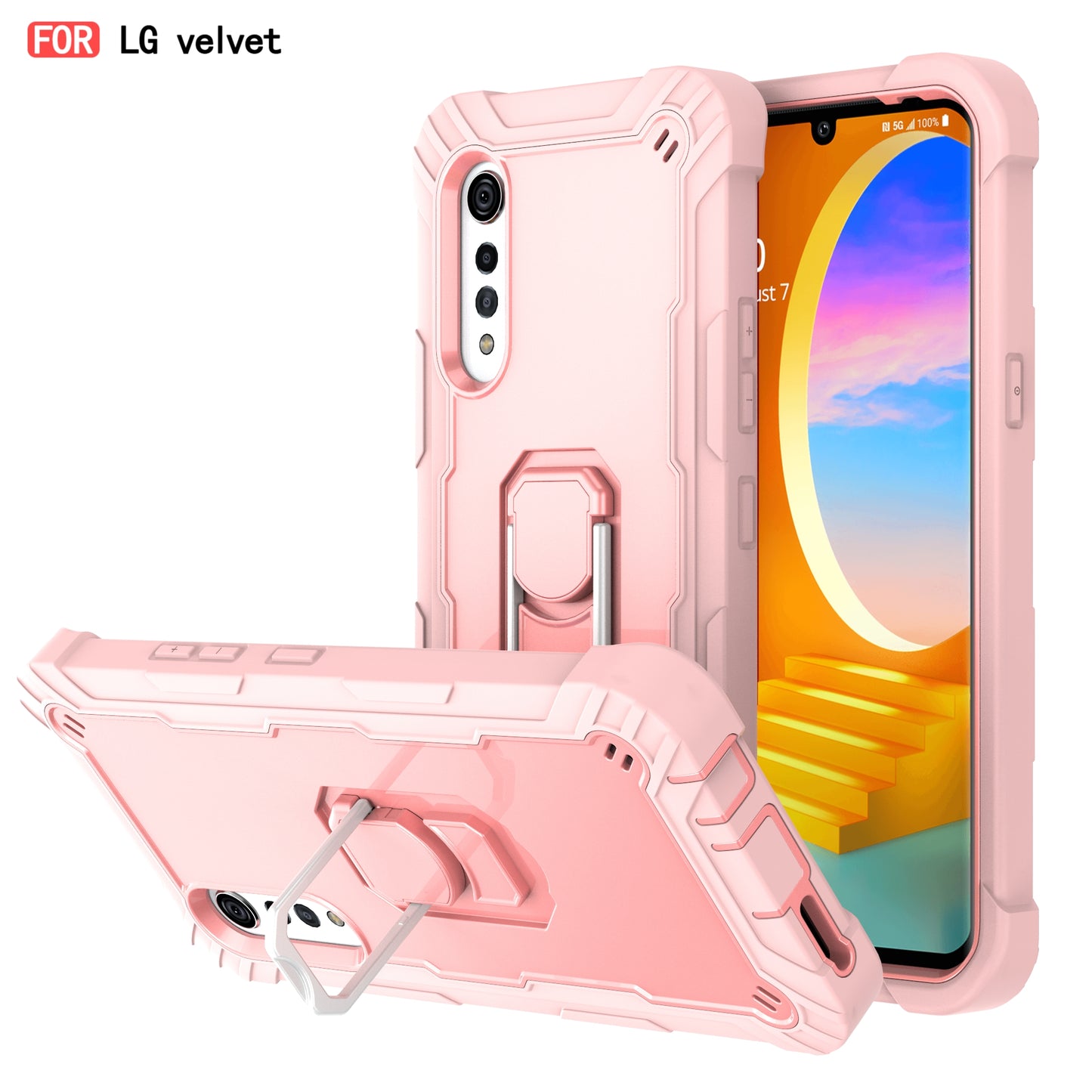 Étui antichoc avec support pour LG Velvet 5G