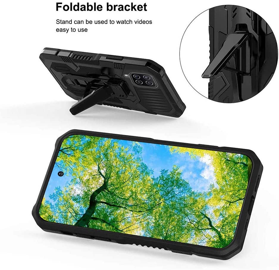 Phone Warrior Multi-function Bracket Belt Clip Case For Samsung A12