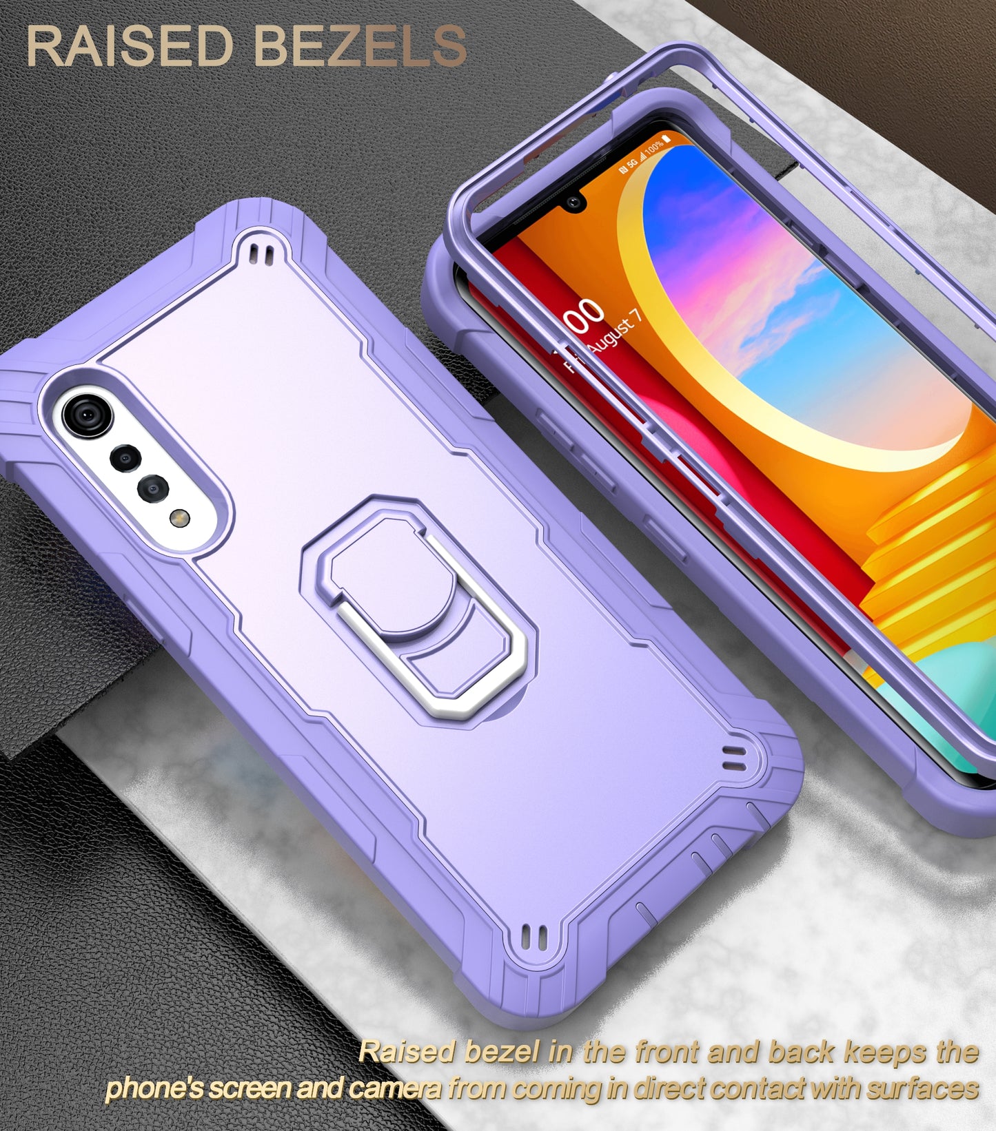 Étui antichoc avec support pour LG Velvet 5G