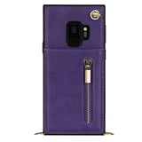 New Crossbody Zipper Wallet Phone Case For Samsung S9