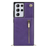 New Crossbody Zipper Wallet Phone Case For Samsung S21 Series