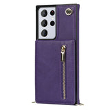 New Crossbody Zipper Wallet Phone Case For Samsung