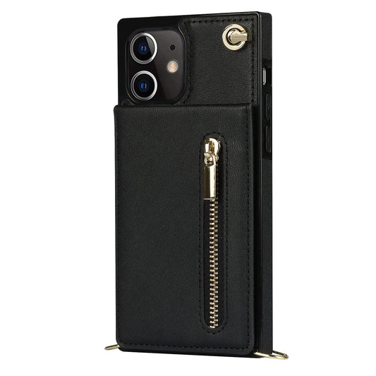 New Crossbody Zipper Wallet Phone Case For iPhone
