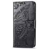 Luxury Embossed Butterfly Leather Wallet Flip Case For Samsung Note10